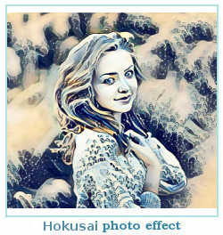 Prisma photo effect hokusai